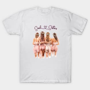 Soul Sisters Bachelorette Party Watercolor Illustration Art T-Shirt